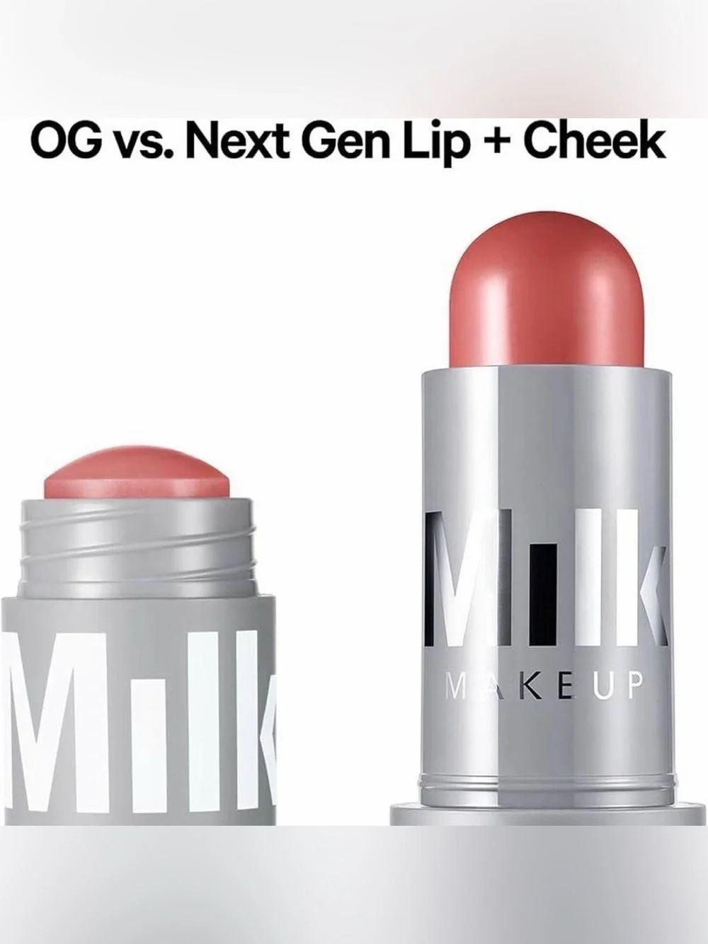 Milk Makeup Lip + Cheek Stick in Perk (Coral Shimmer) NIB